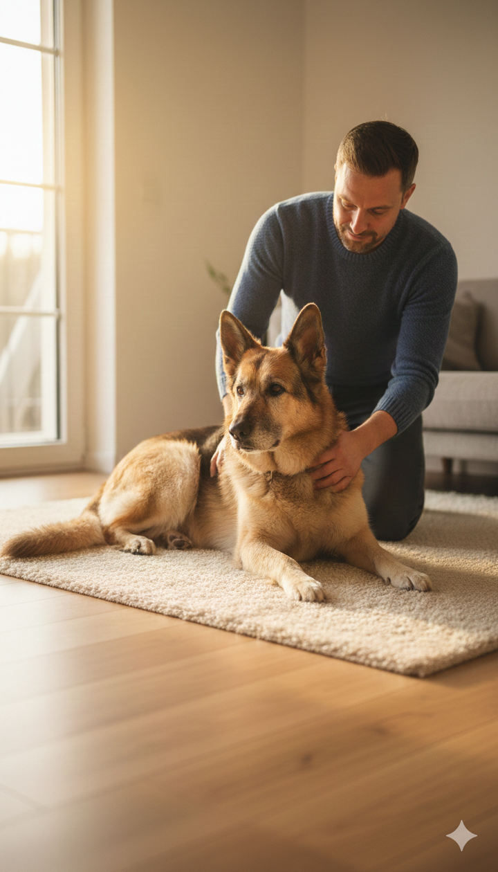 Alter Hund steht schwer auf: 7 Expertentipps für mehr Mobilität im Alltag