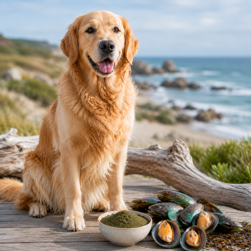 Grünlippmuschel für Hunde: Gelenkpflege aus dem Meer