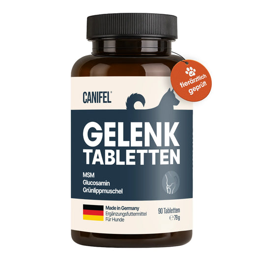 CANIFEL Gelenktabletten Hund mit Grünlippmuschel & MSM - Von Apothekern entwickelt und tierärztlich geprüft